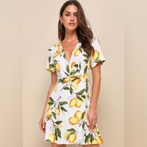 Lulu's Citrus Charm Midi Dress